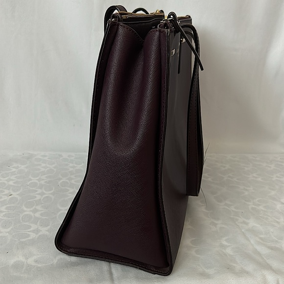 Kate Spade Luxurious Dark Wine Purple Large Leather Tote Bag 🌸🌸 - Picture 5 of 13
